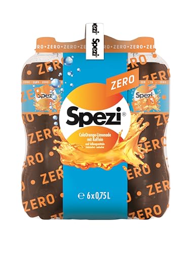 Spezi ZERO das Original 0 75l PET - Zuckerfreies Cola-Orangenmix Getränk Kalorienarm Erfrischungsgetränk ohne Zucker Vorratspack (6 x 0 75l)
