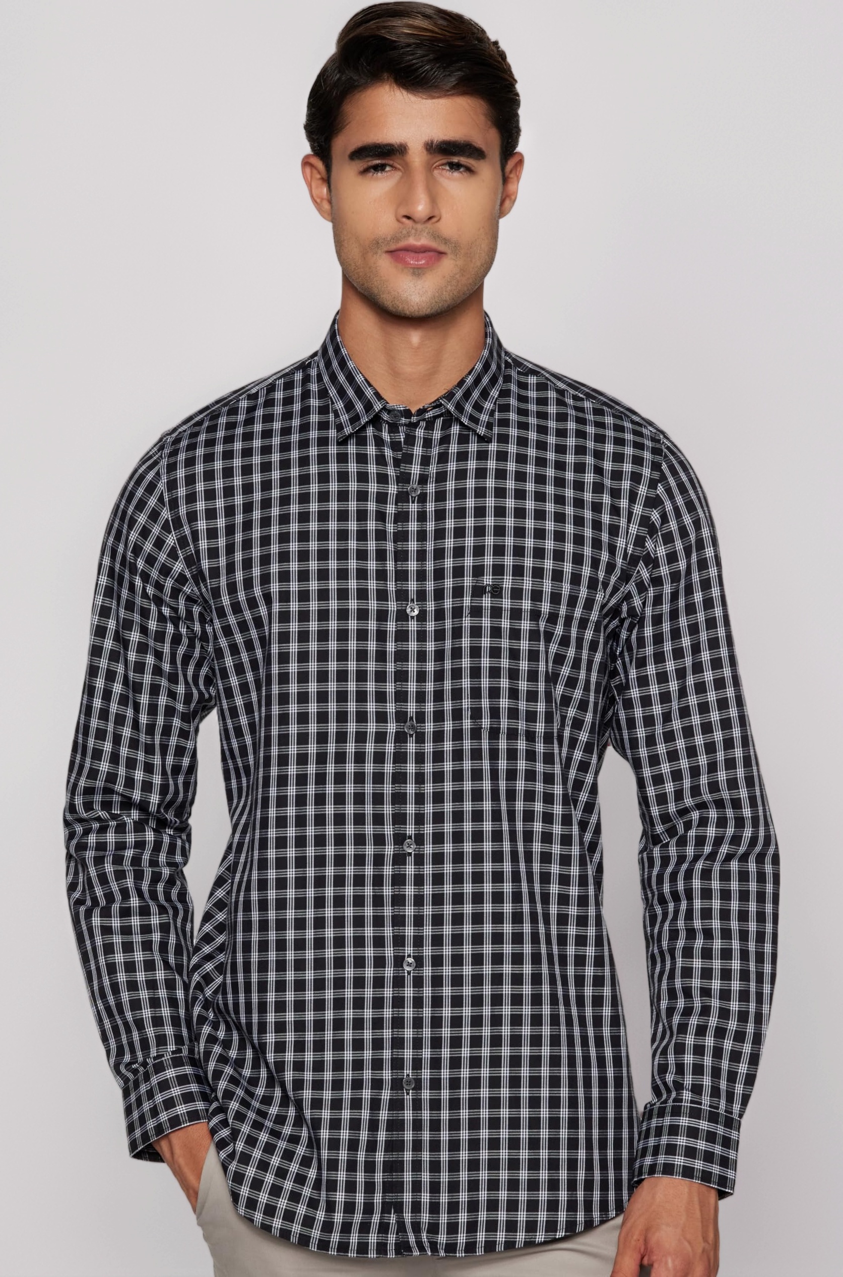 Peter England Men's Slim Fit Full Sleeve Checkered Casual Shirt | 100% Cotton | Premium Twill Weave