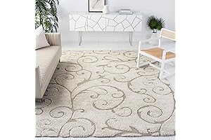 Safavieh Florida Shag Collection Area Rug - 8' x 10', Cream and...