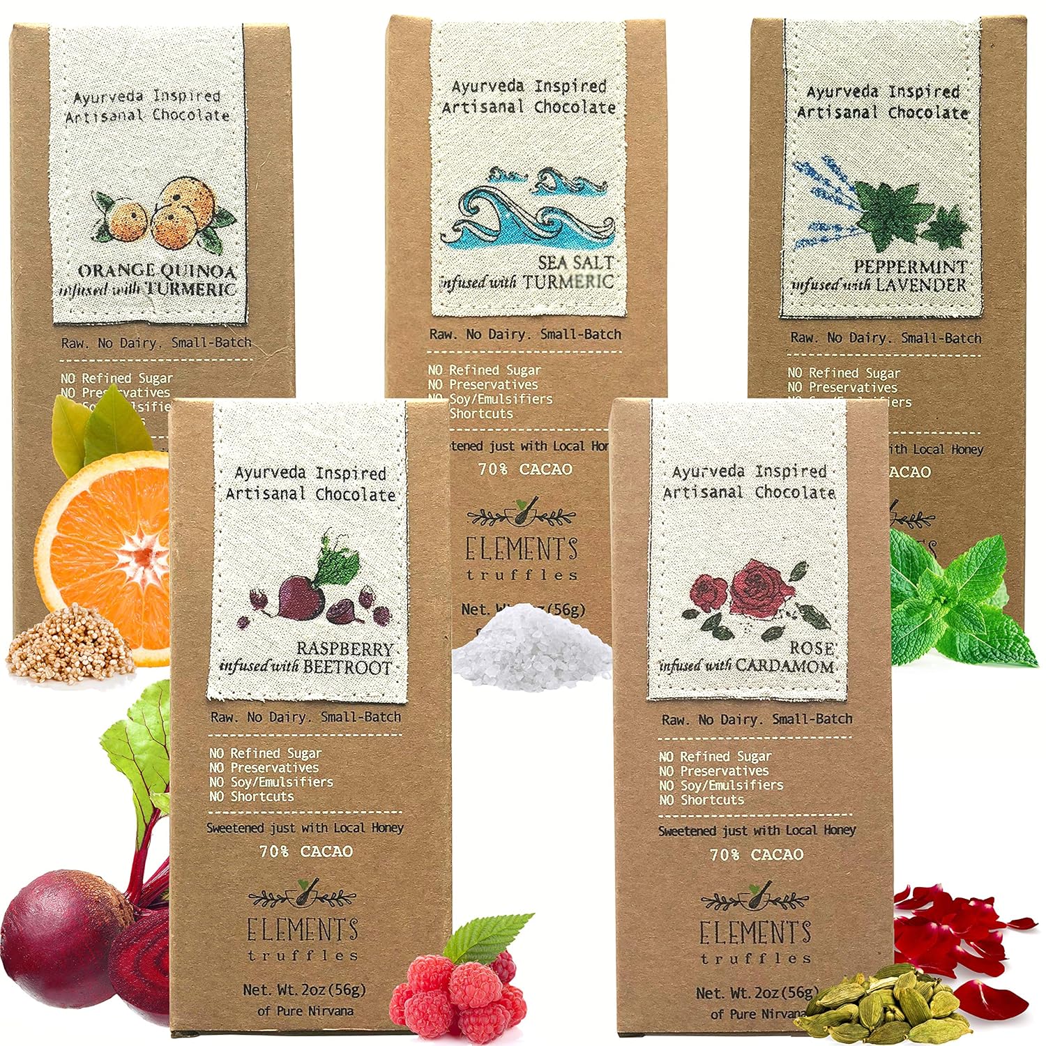 Elements Truffles Sampler Pack Heavy Metal Tested Dairy