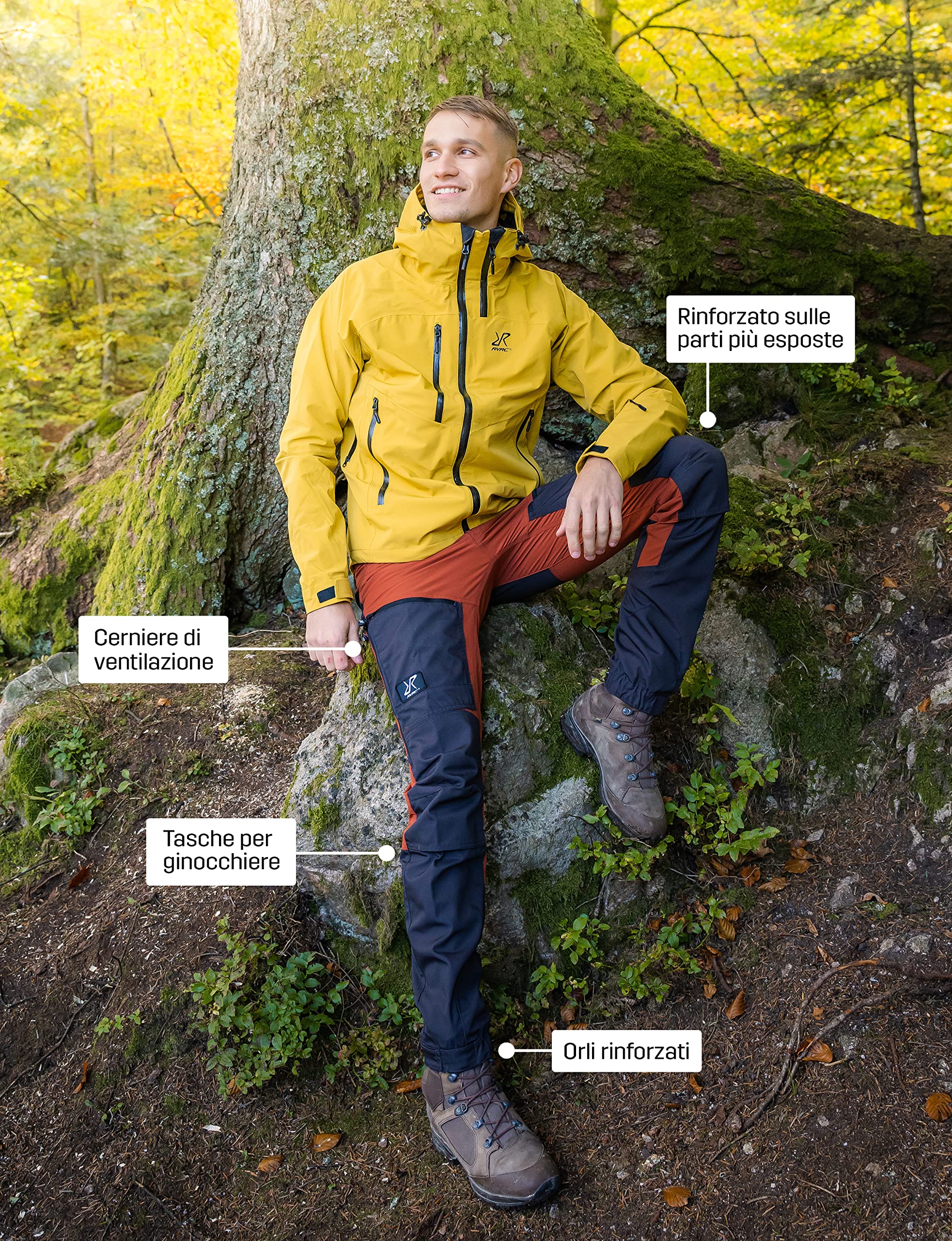 RevolutionRace RVRC GP PRO Pants, Pantaloni da Uomo, durevoli per Trekking e Altre attività all'Aria Aperta