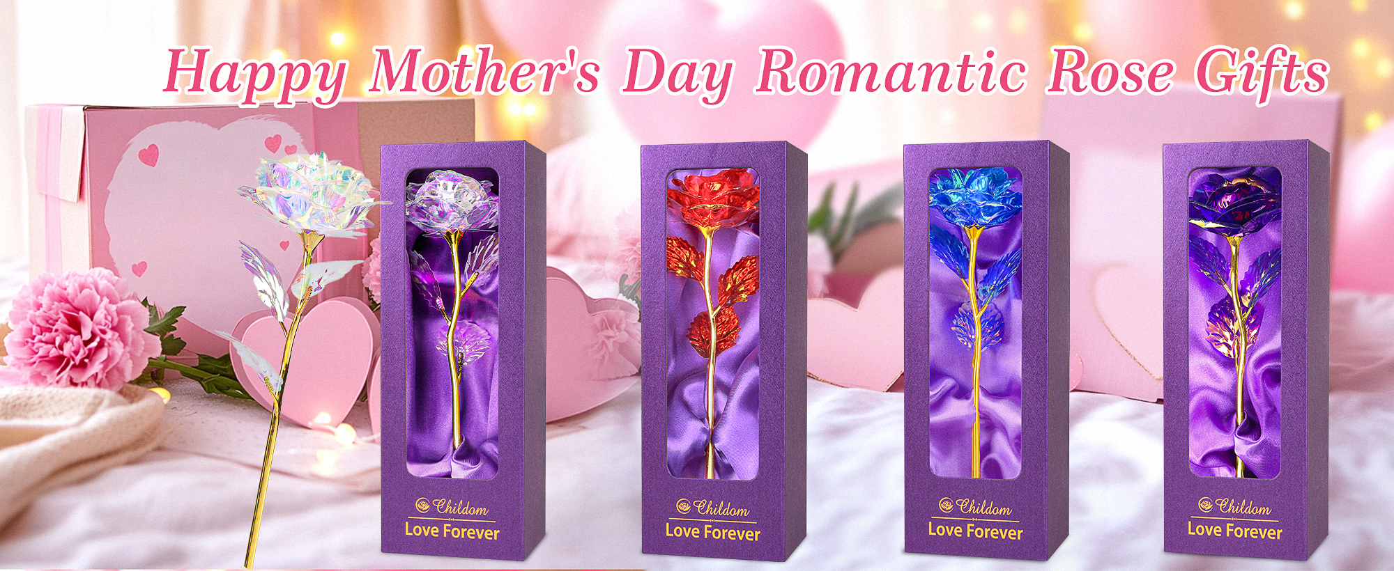 Childom Mothers Day Rose Gifts for Mom,Birthday Gifts for Women,Mothers Day Flowers Gifts for Mom from Daughter Son,Blue Artificial Flowers Gift for Wife,Grandma,Christmas,Valentines,Anniversary