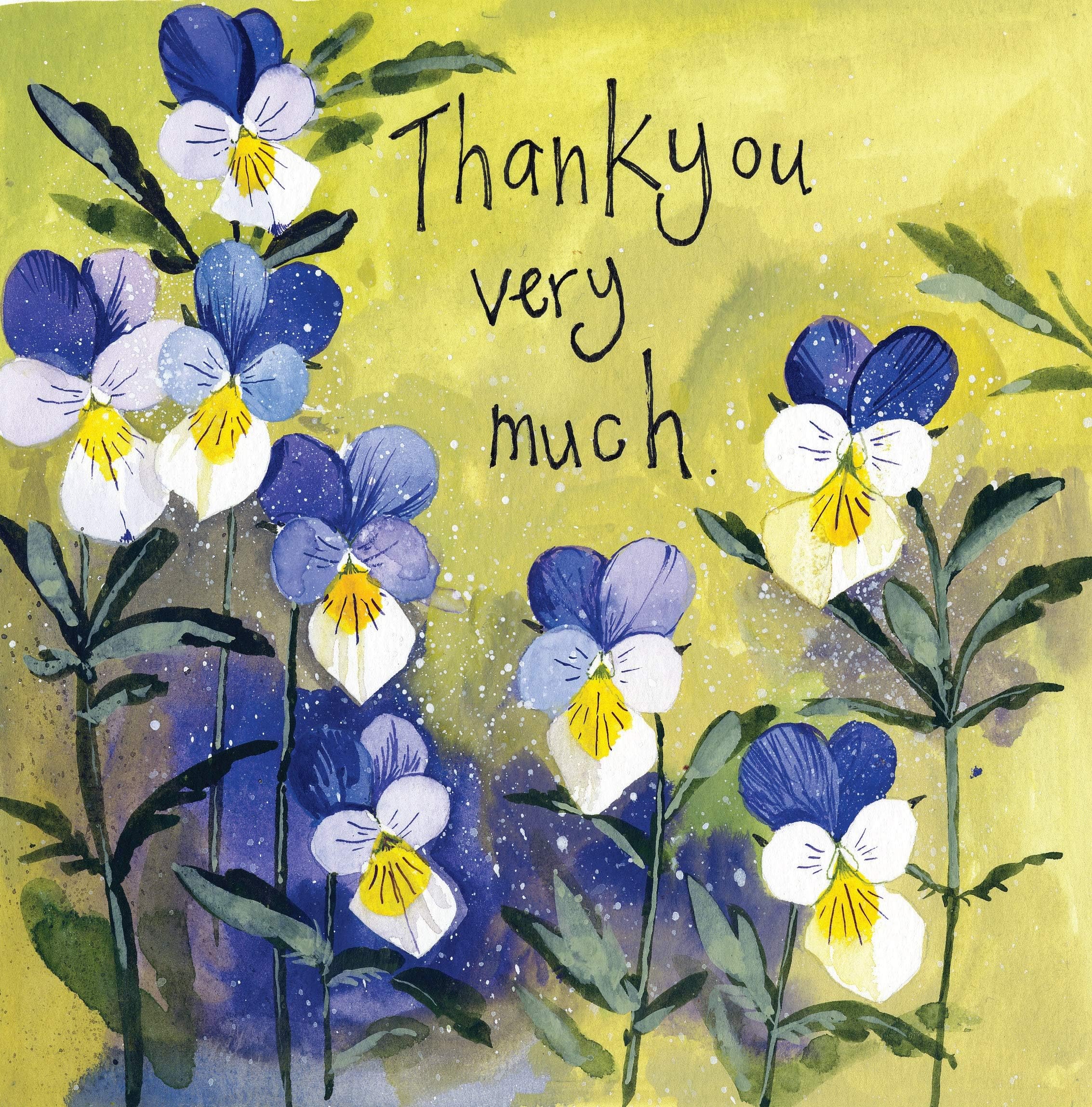 ALEX CLARK Thank You Poppies Foil Card Amazon.co.uk Stationery
