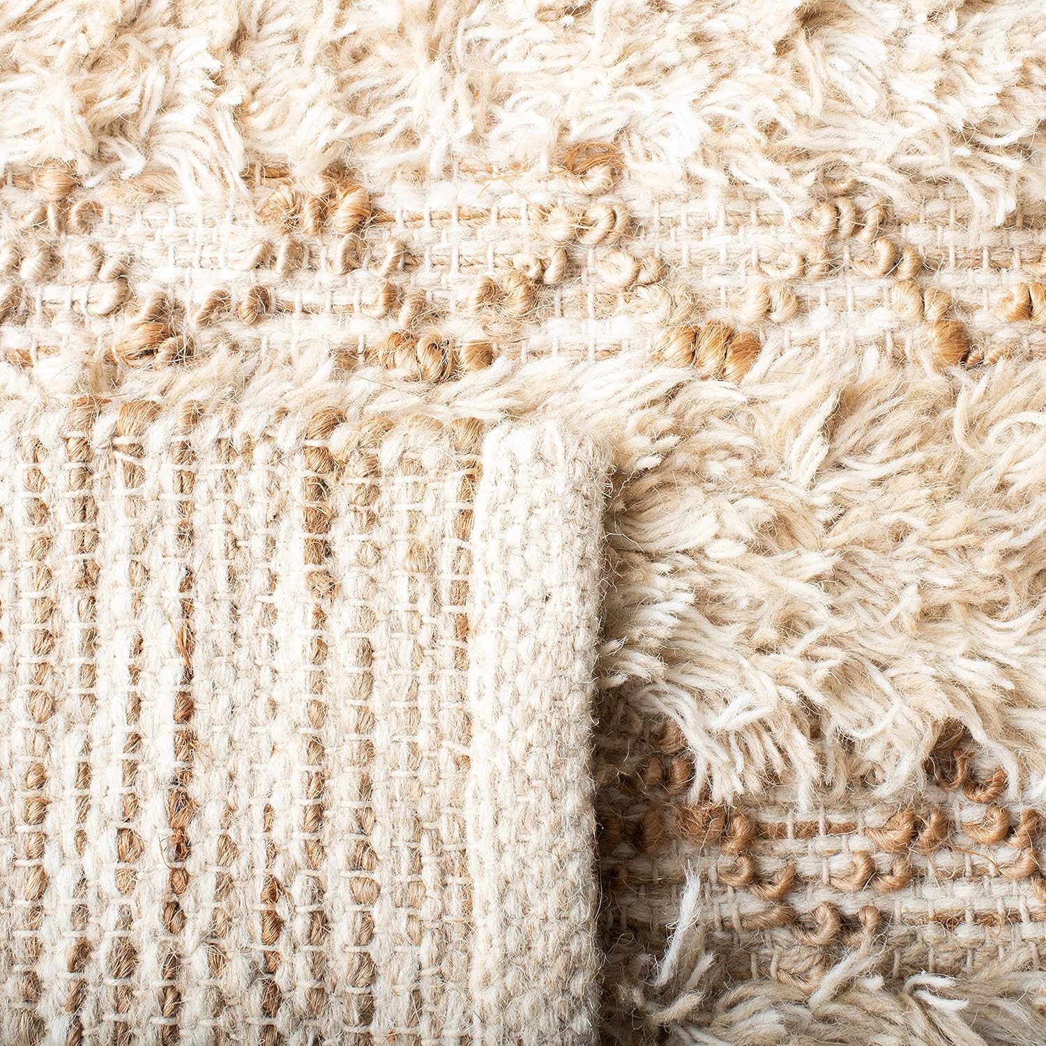 Ivory Hand-Tufted Wool 8' x 10' Rectangular Rug