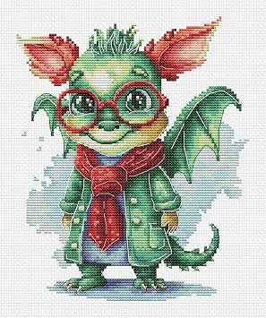 Luca-S Cross Stitch Kit The Elegant Dragon, B1407, Counted Cross Stitch Kit for Adults, Needlecraft and Embroidery Kit | embroidery by Marussia