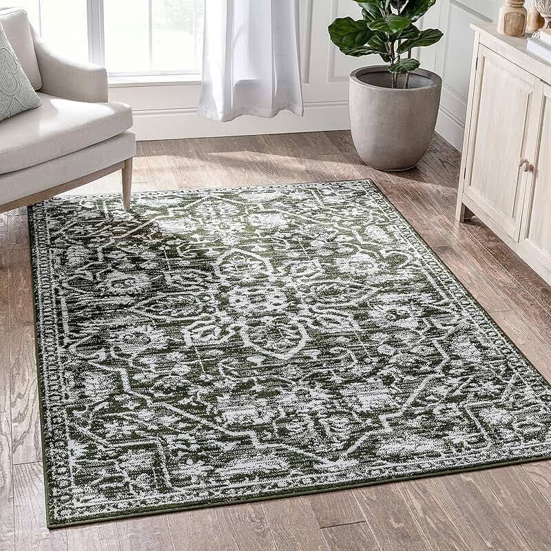 Amazon.co.uk green persian rug