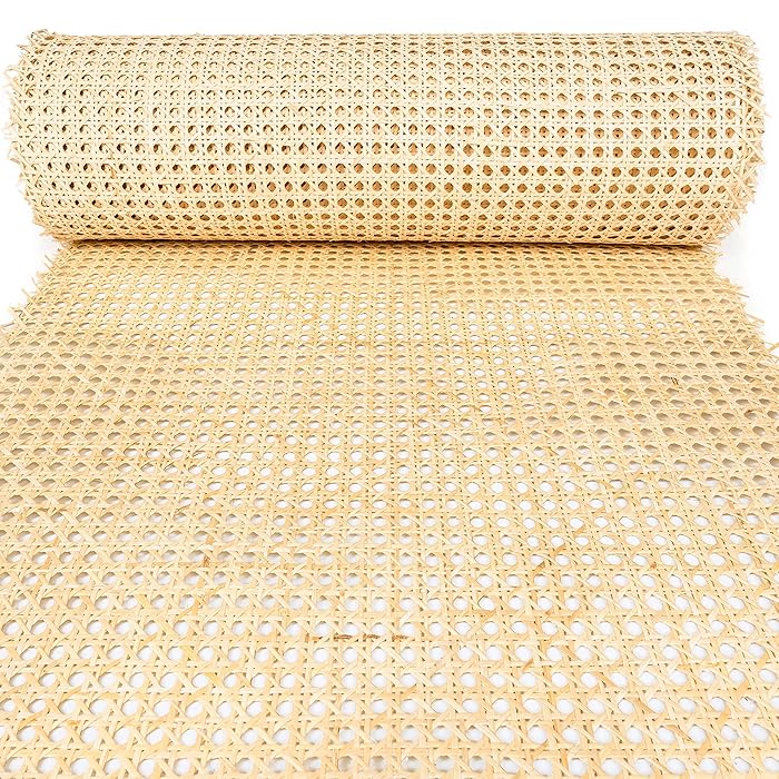 Buy 24" Width Rattan Cane bing Roll 9 Feet Hexagon Weave Rattan Fabric Furniture Woven Rattan