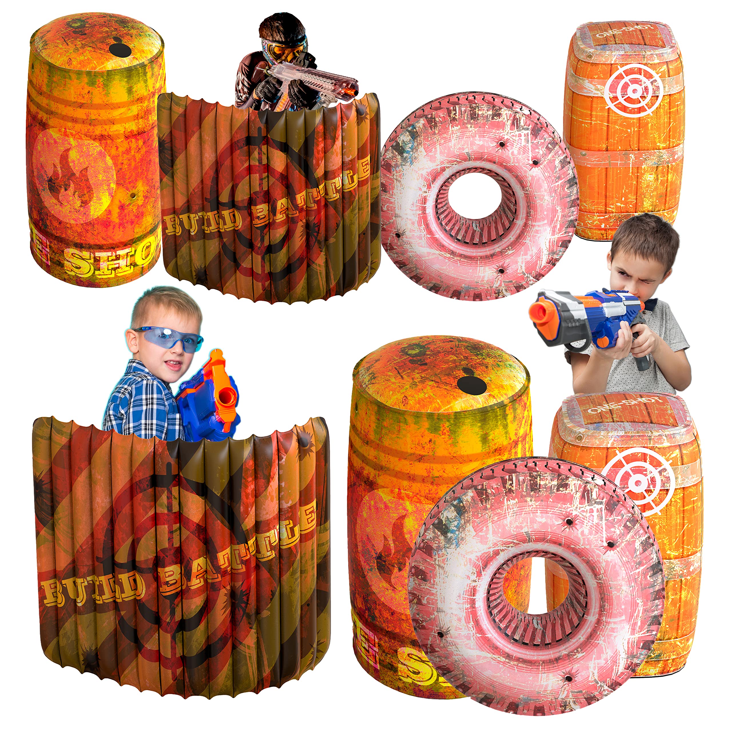 NERF バンカー 障害物セット Amazon | Skywin インフレータブルバトルバンカー - プレイコンバット