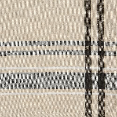 Miniatura 2 de DII - Camino de mesa estilo rústico, colección de cubiertas de mesa con rayas estilo francés, 14 x 108 pulgadas, color gris pardonegro.