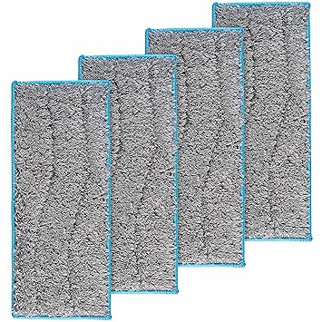 i-Robot m6 Washable and Reusable Wet Mopping Pads for Braava Jet Replacement by Blue Stars - Pack of 4