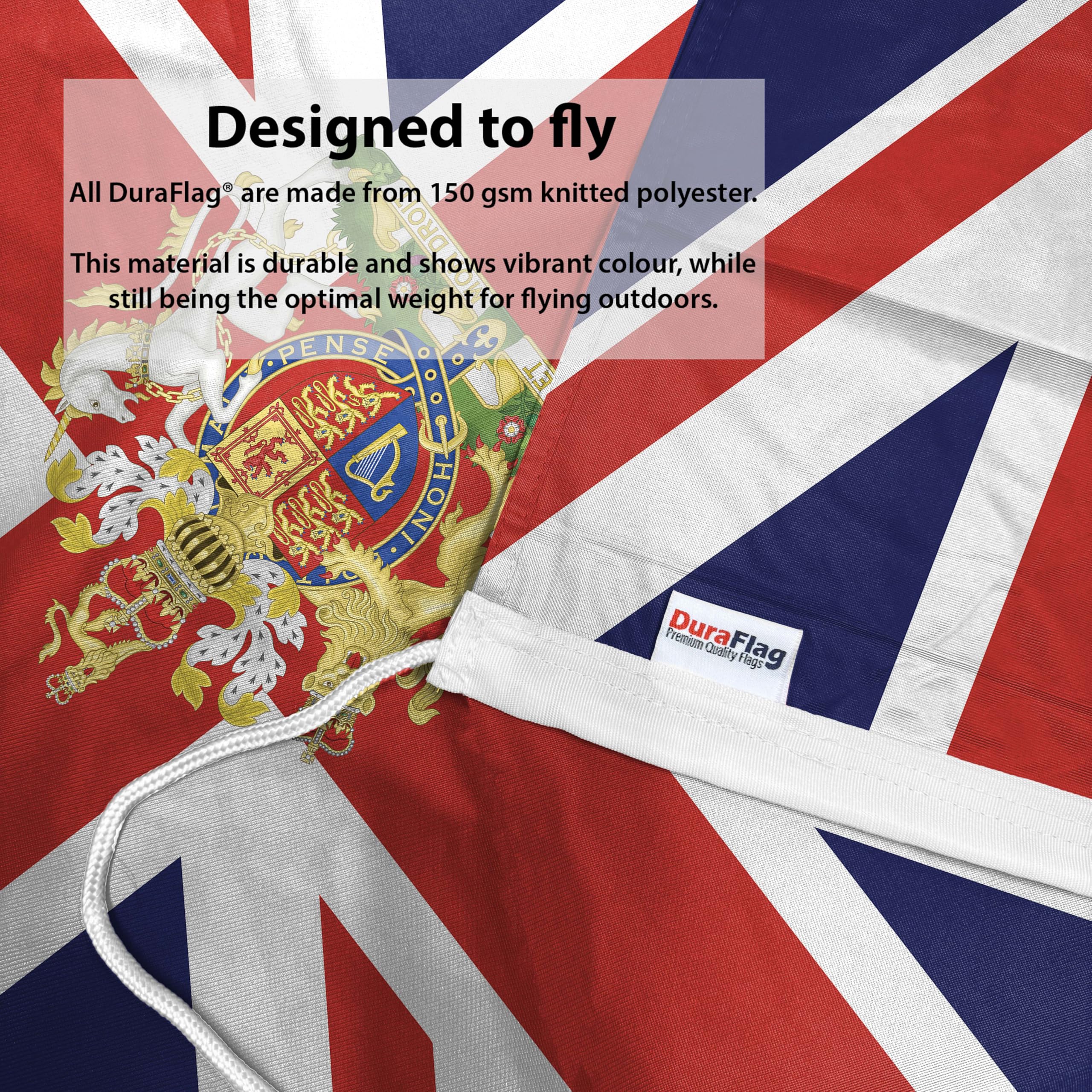 DuraFlag Union Jack Royal Crest 3ft x 2ft with Rope and Toggled - Image 3