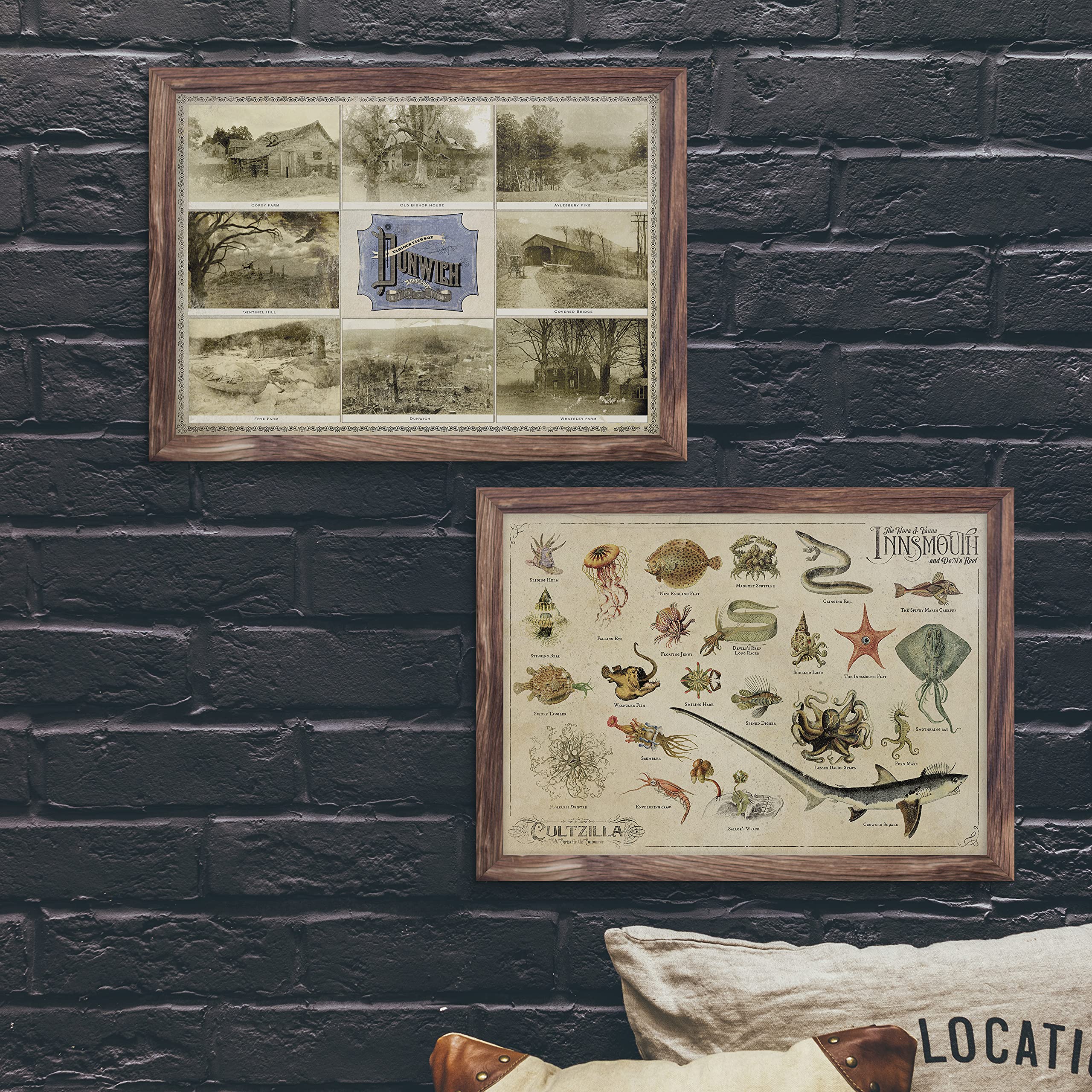 A3 Cthulhu-Karten-Set – Arkham, Dunwich und Innsmouth.