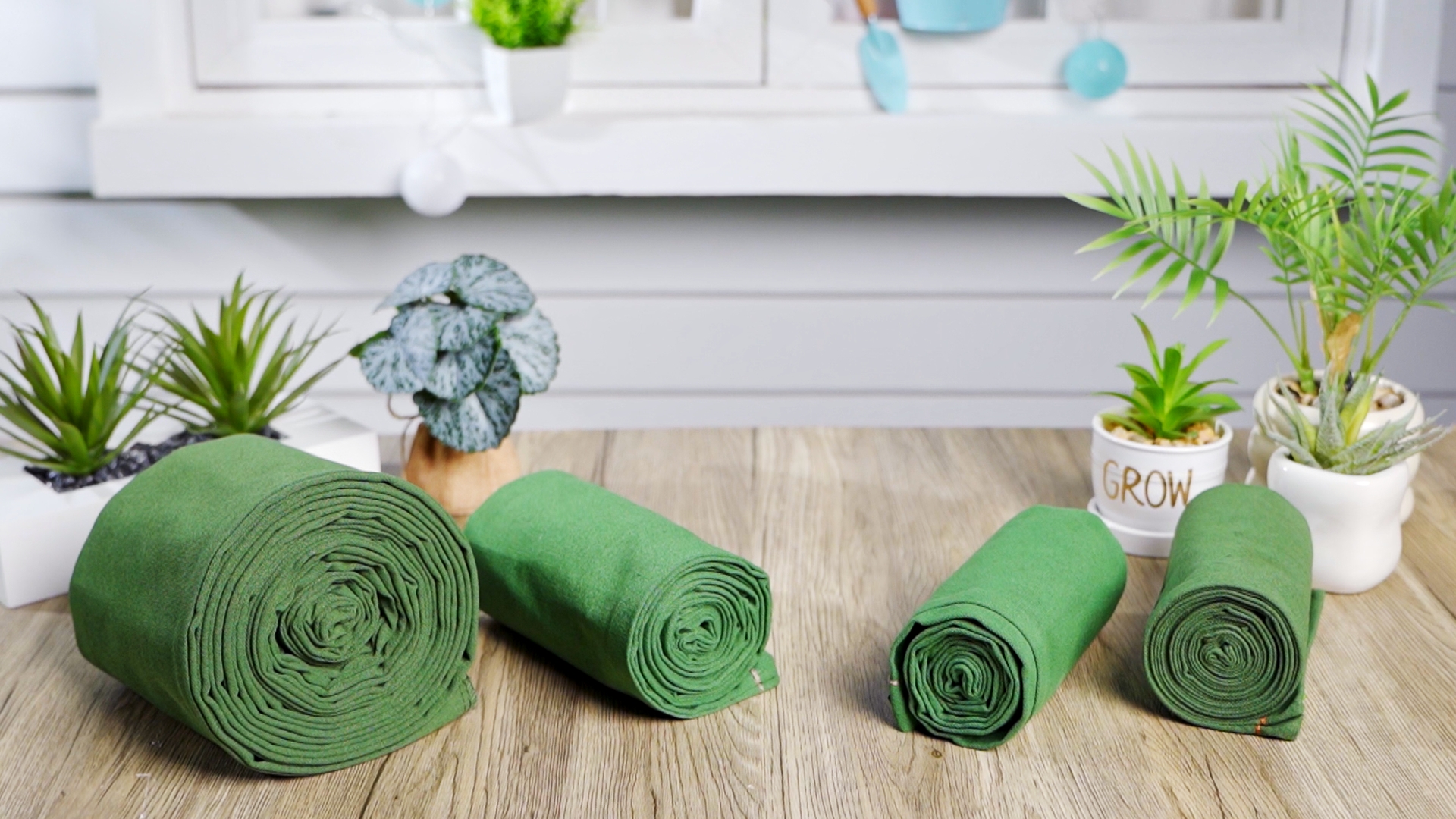 Threan 8 Pcs Long Canvas Sandbags Flood Protection Thickened Reusable - View #4