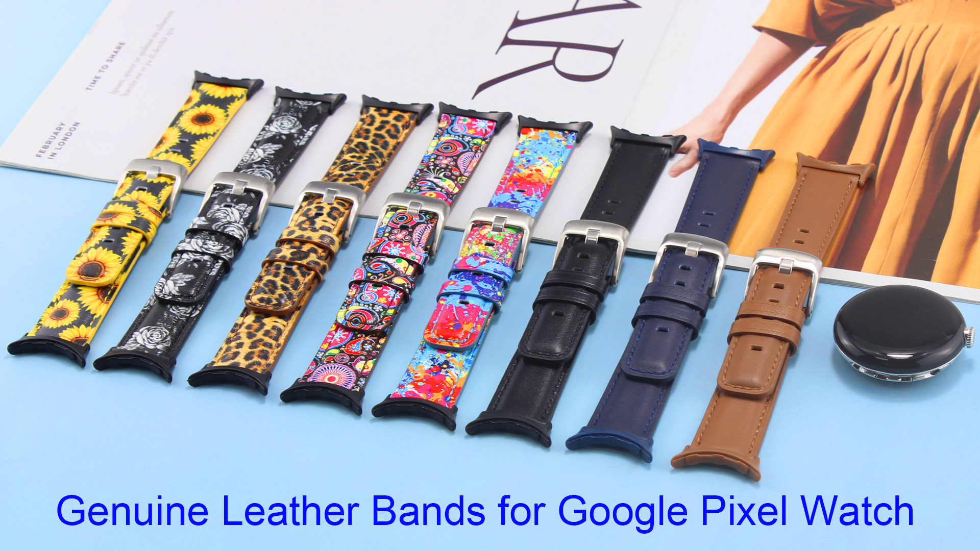 Amazon.com: VOMA Genuine Leather Band Compatible with Google Pixel