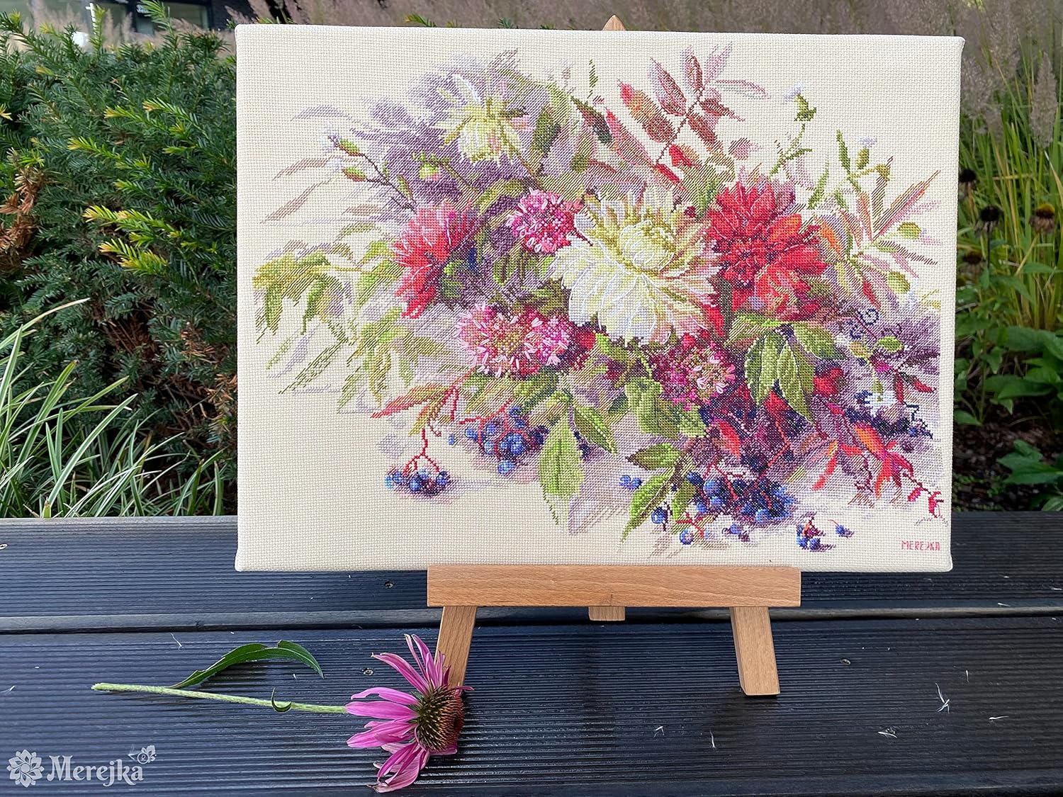 Merejka K-218 Autumn Secrets Counted Cross Stitch Kit, Cotton, Multi-Colour, 30 x 40 cm