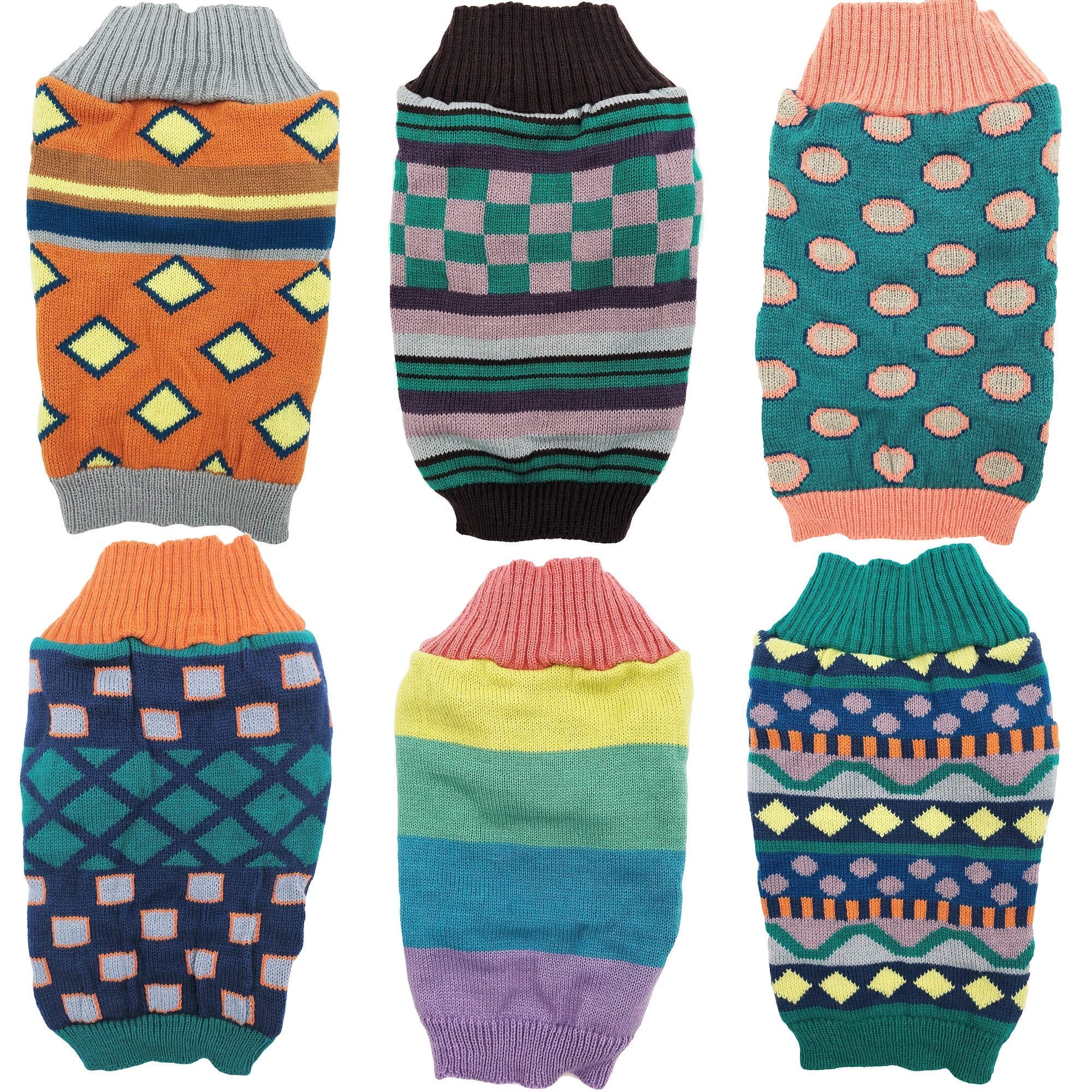 Pull en tricot pour chien et chat (XL: longueur – 55,9 cm, rayé rose