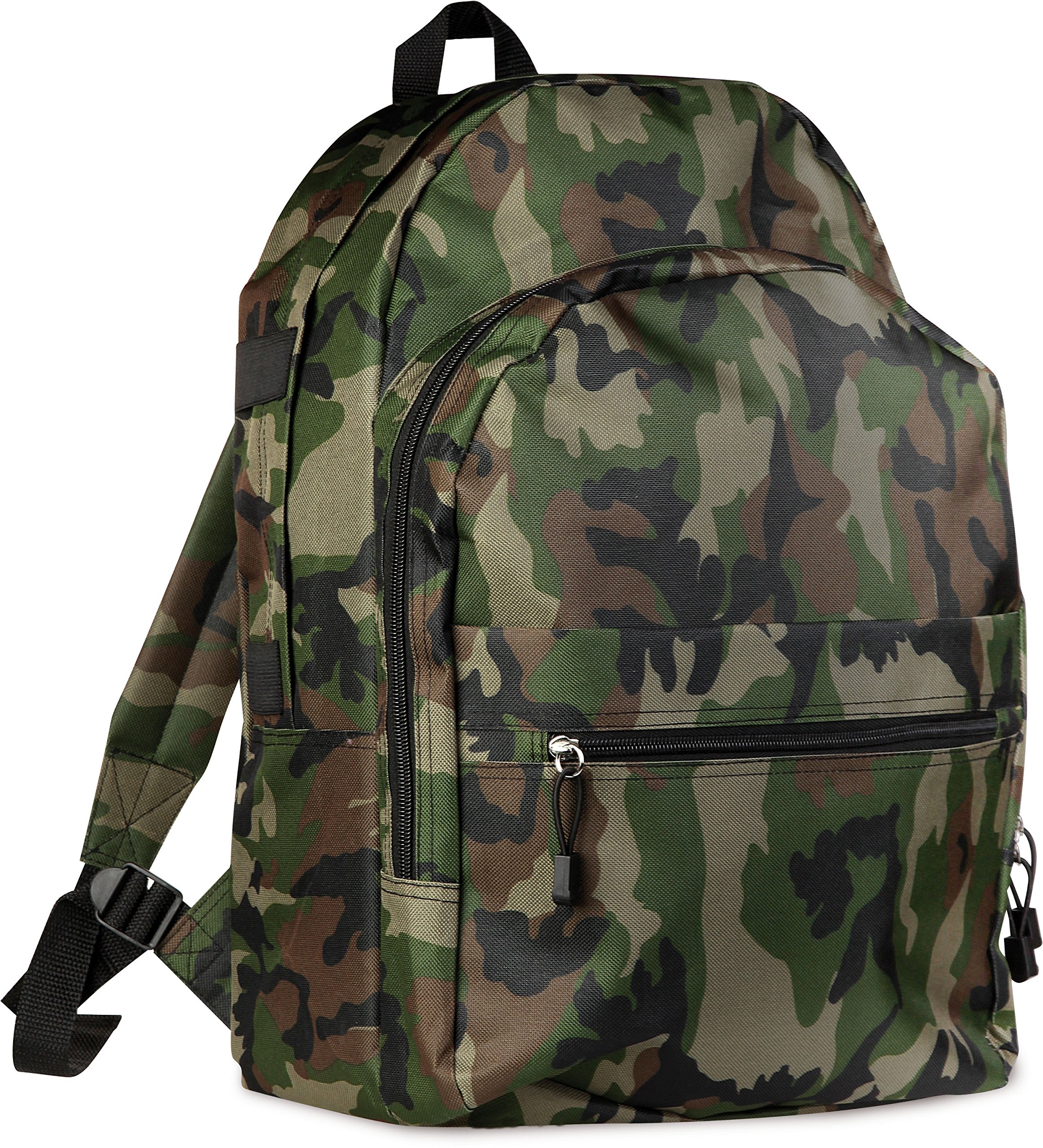 Zaino Unisex Mimetica Camouflage Nero | Grande Capacità 30x17x47 Cm, Nylon Impermeabile, Per Scuola, Trekking, Viaggio E Campeggio