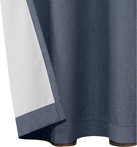 Miniatura 13 de Eclipse Pembroke - Cortinas de lino sintético con ojales, 100 % opacas, 84 pulgadas de largo x 42 pulgadas de ancho, cortinas con aislamiento