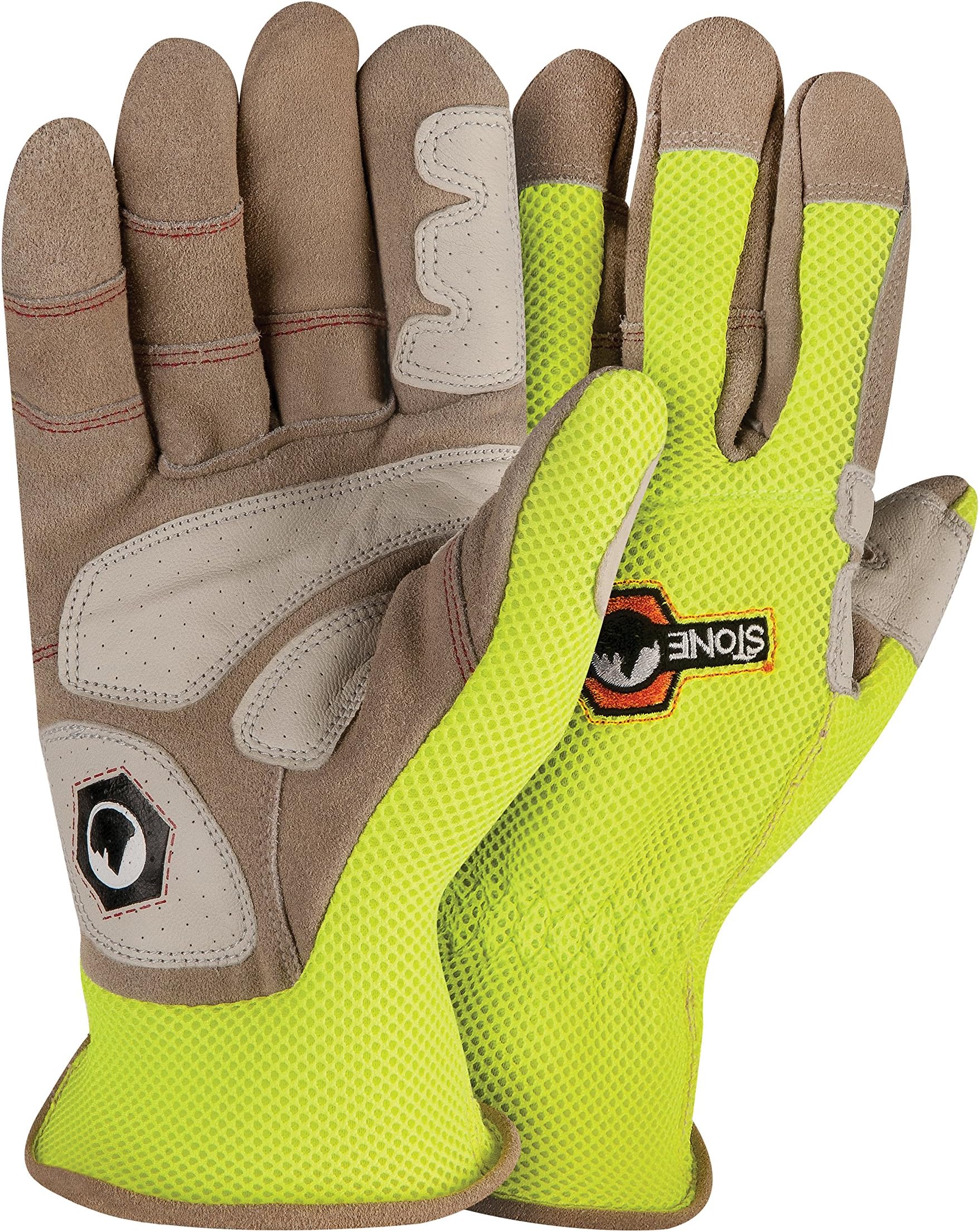 StoneBreaker High-Viz Pro Large Work Glove, Safety Yellow