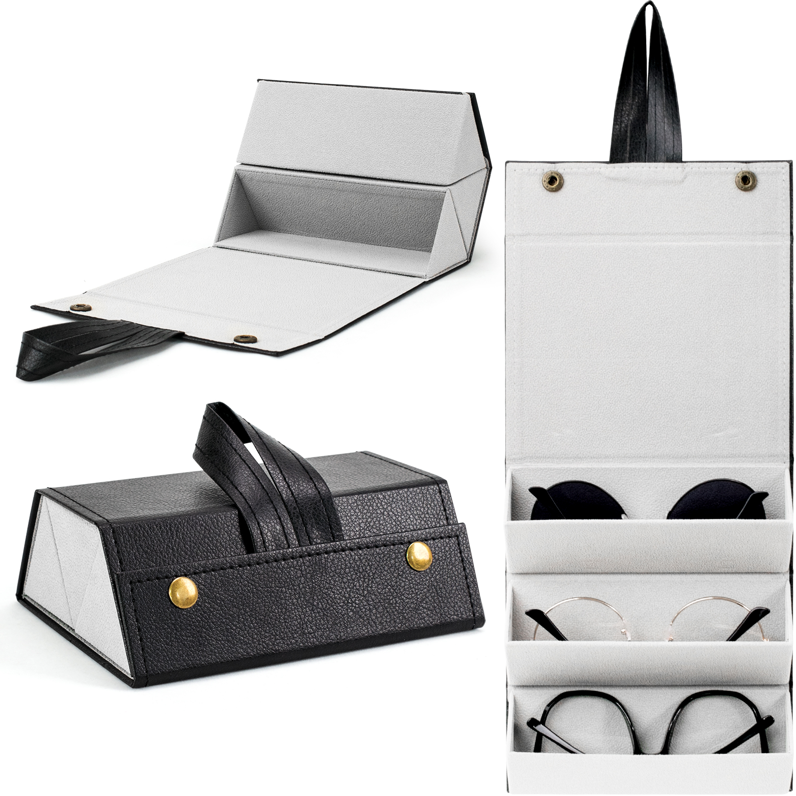 VACONICO Sunglasses Travel Case, Travel Sunglasses Case Organizer