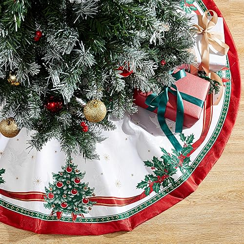 Miniatura 8 de Elrene Home Fashions Villeroy & Boch Toy's Delight - Falda redonda para árbol de Navidad, 48 x 48 pulgadas