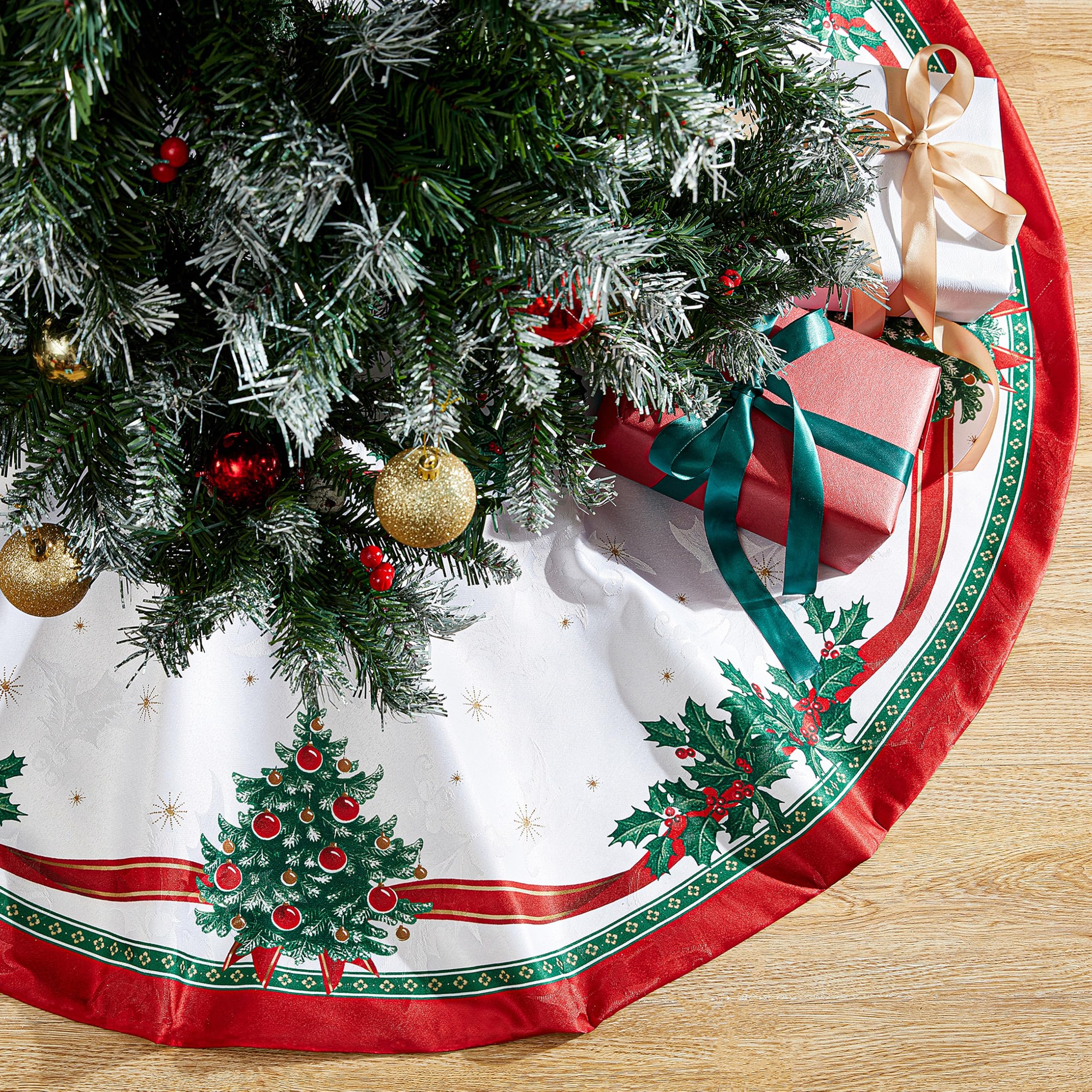 Elrene Home Fashions Villeroy & Boch Toy's Delight Weihnachtsbaumrock, rund, 121,9 x 121,9 cm