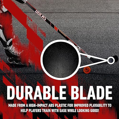 Vista 97 de Franklin Sports NHL Team - Palo de hockey callejero de vinilo de 48 pulgadas Pittsburgh Penguins