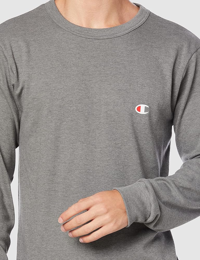 Amazon | [チャンピオン] ロングTシャツ 吸汗速乾 長袖 丸首