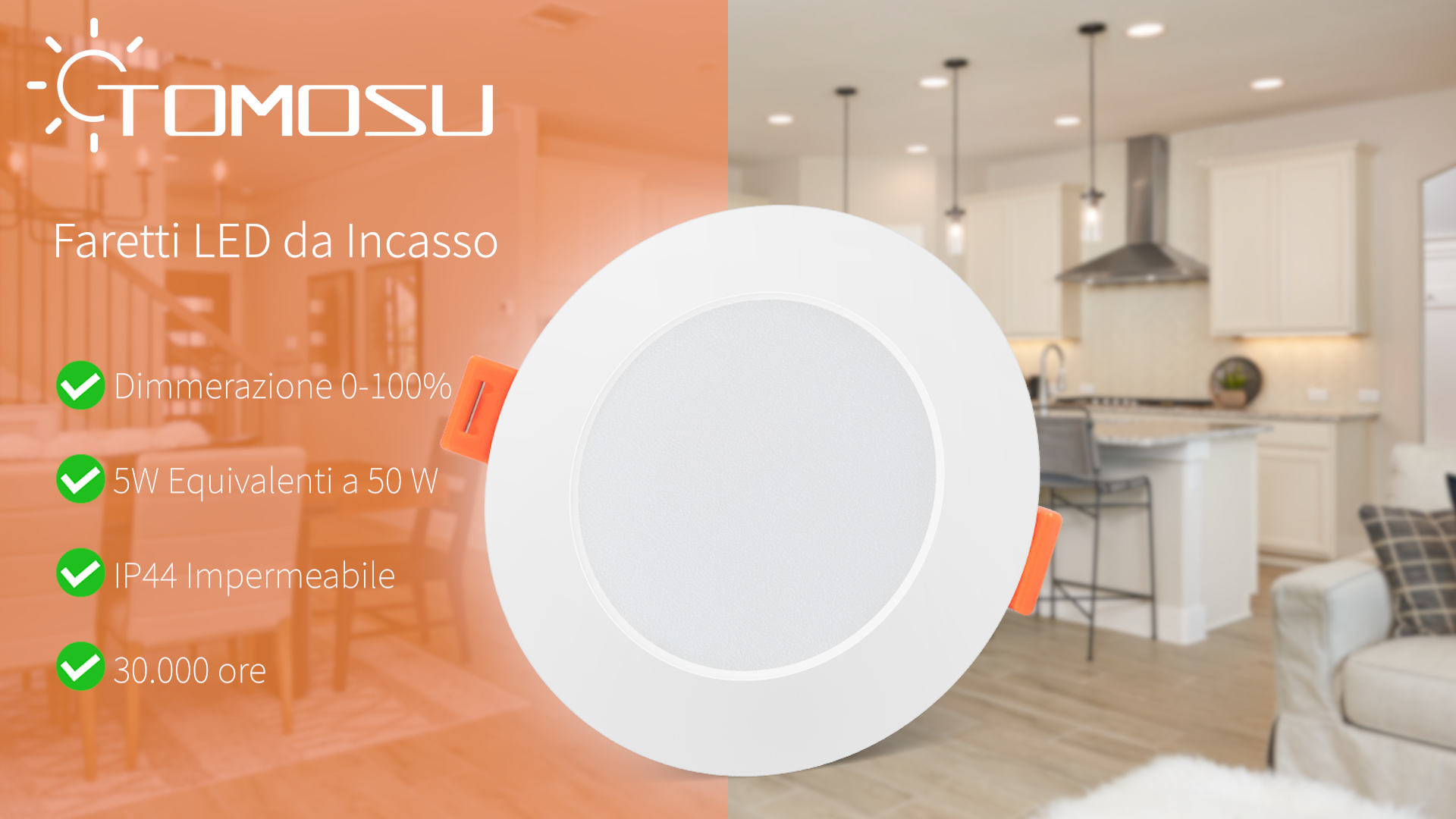 Faretti LED Da Incasso 20 Pezzi | 5W 450LM Dimmerabili | IP44 Per Bagno | Luce Fredda 6000K | Foro 75-85mm - Foto 14