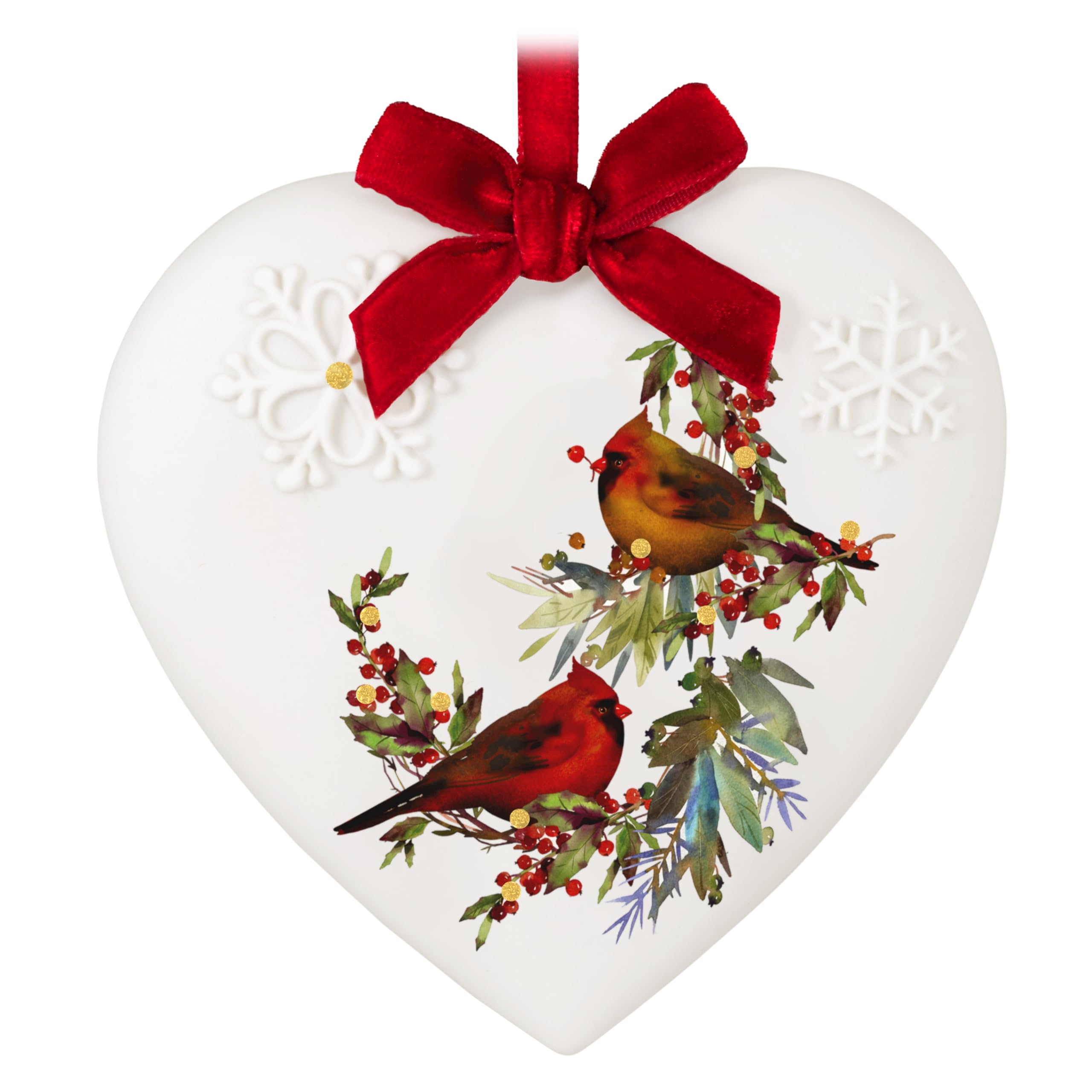 Hallmark Keepsake Christmas Ornament 2024, Christmas Cardinals, Porcelain, Gifts for Nature Lovers