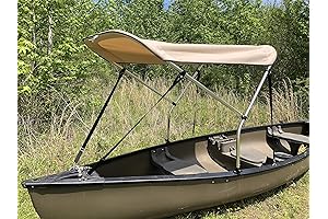Beige 2' by 5' Sun Shade/Canopy/Umbrella for Canoe/Kayak by Cypress Rowe Outfitters, blocks UV, Rain