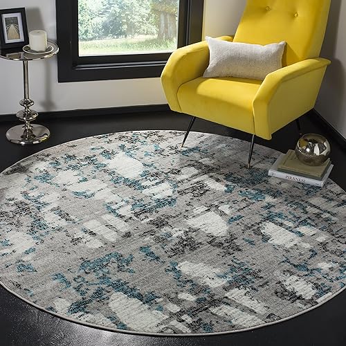 SAFAVIEH Skyler Collection SKY193B - Alfombra moderna abstracta que no desprende pelusa, para comedor, entrada, vestíbulo, sala de estar,