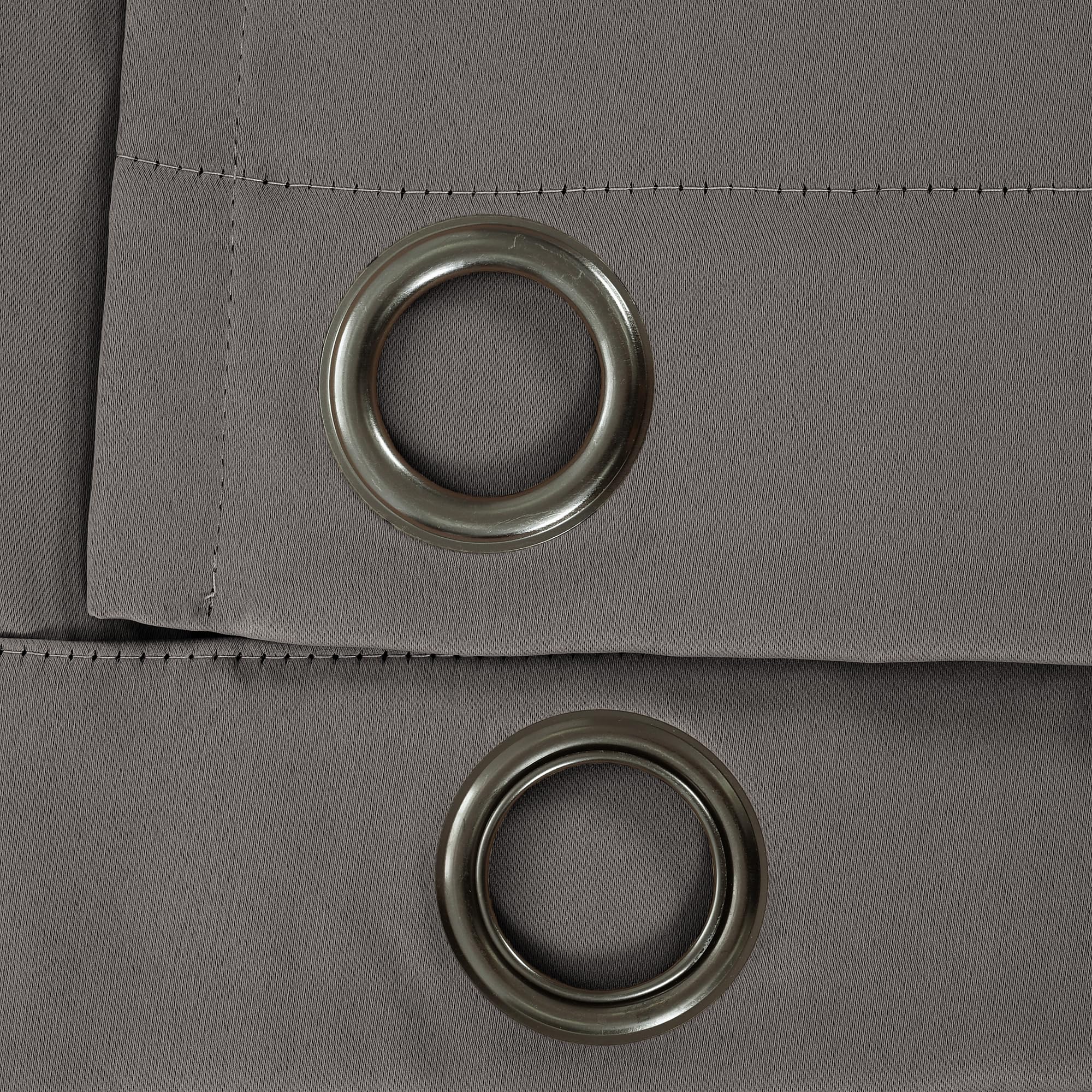 Lush Décor Insulated Grommet Blackout Curtain Panels Dark Gray Pair Set 52x63, W 0.1" x L 63" (2 Panels) - Image 4