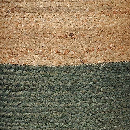 Miniatura 21 de REDEARTH · Taburete otomano de puf cubo, puf trenzado de yute para la sala de estar, dormitorio, guardería, patio, salón y otras habitaciones (14.5