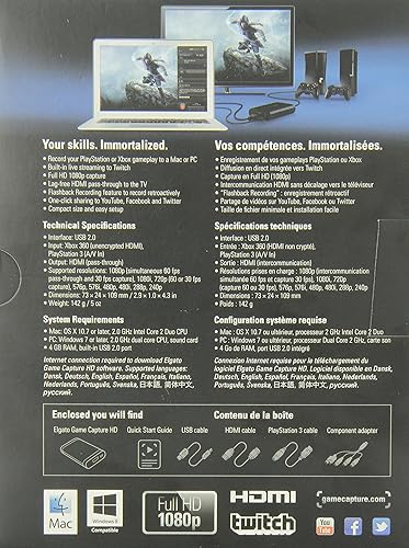 Miniatura 7 de Elgato Game Capture HD - Grabadora de juegos de alta definición para Xbox y PlayStation para Mac y PC, Full HD 1080p