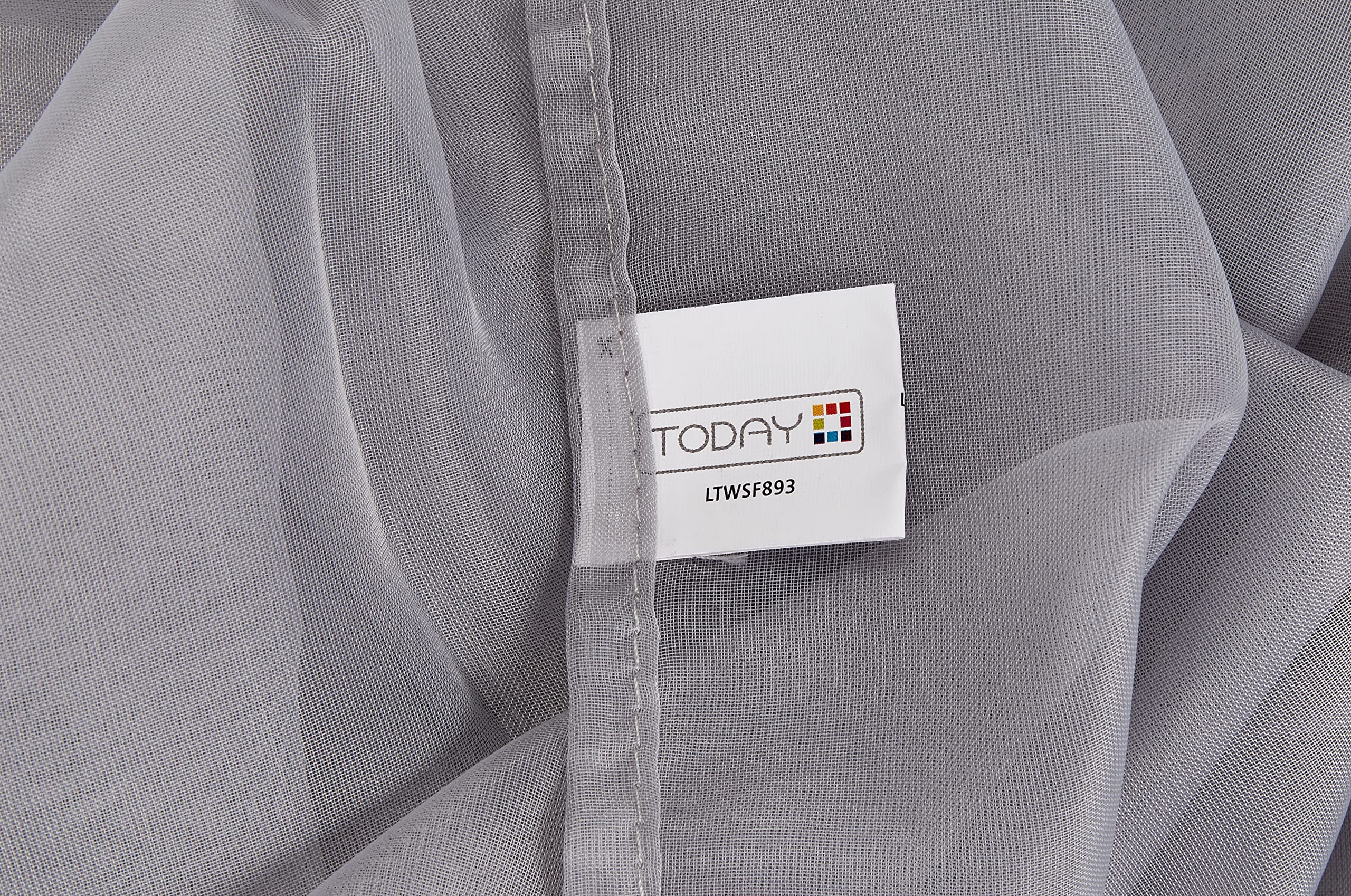TODAY Tenda Leggera Bianca Con Ricamo A Pois - 135x240 Cm, 8 Occhielli, Pronta Da Applicare