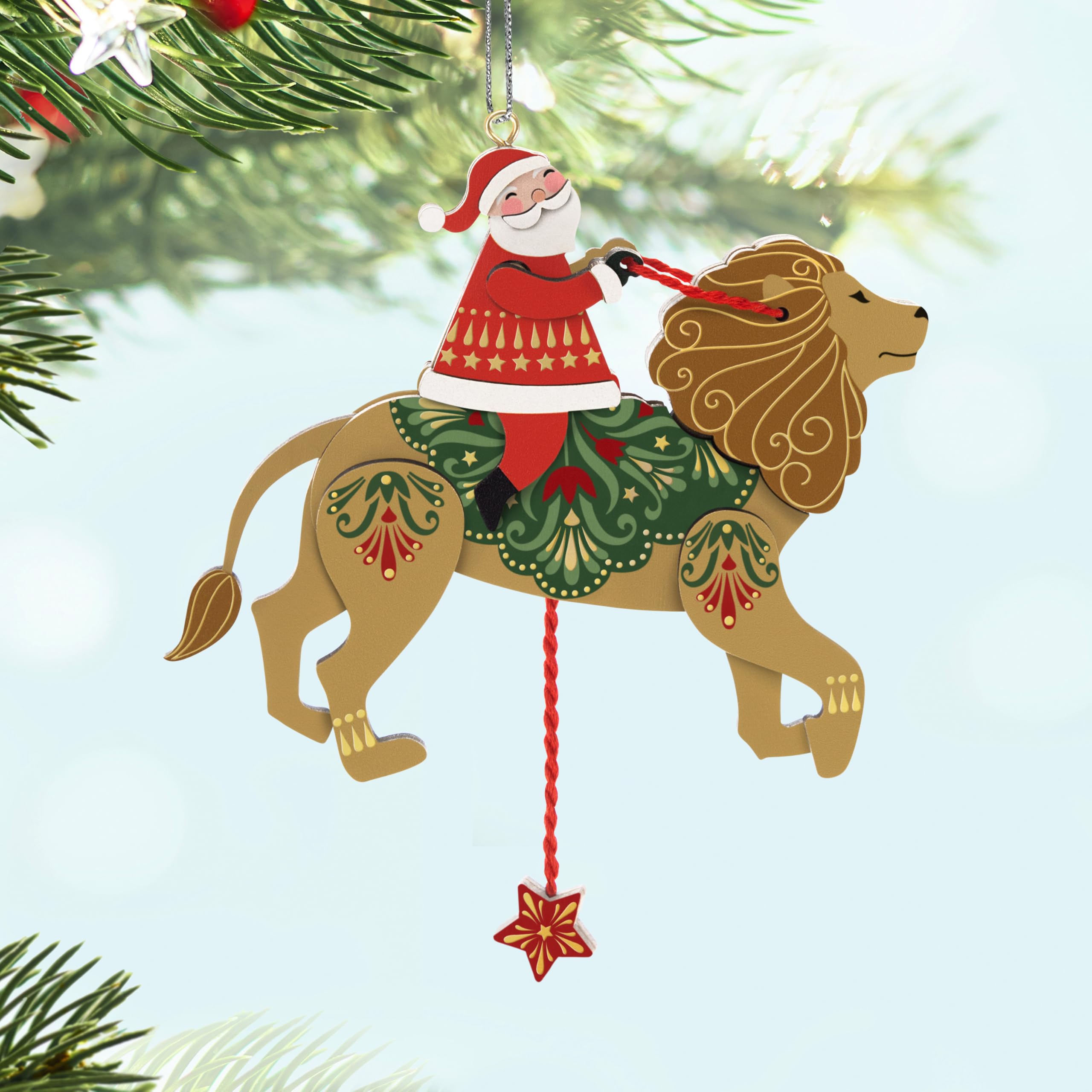 Hallmark Keepsake Christmas Ornament 2025, Pull-String Lion with
