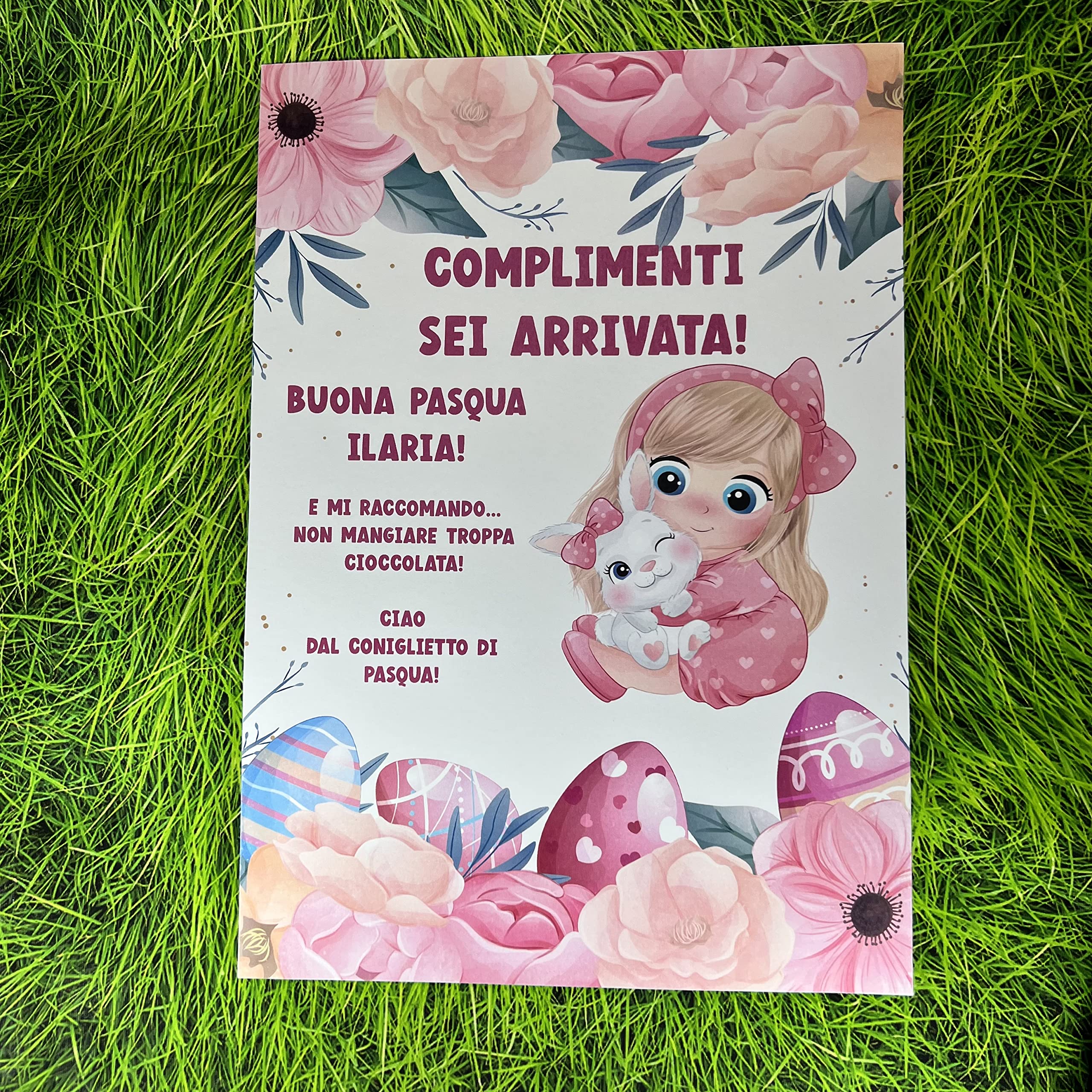 Caccia alle Uova di Pasqua – Set Completo Personalizzato per Bambini con Frecce, Indizi e Filastrocche – Stampa Grande Finale – Regalo Pasqua Divertente
