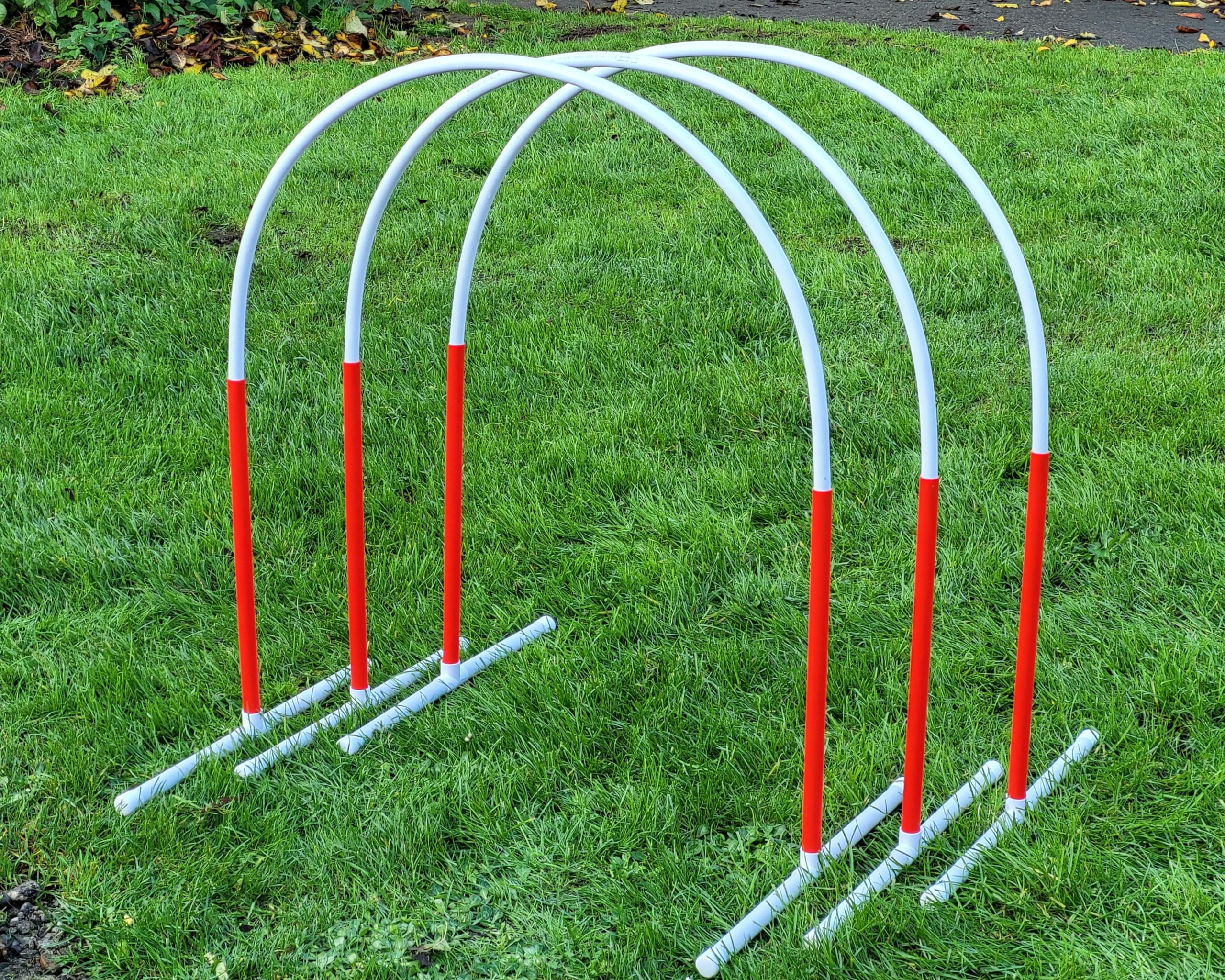 Generisch 3 NADAC Hoopers Bögen mit Ständer (rot), VDH Konform, Fun-Hoopers