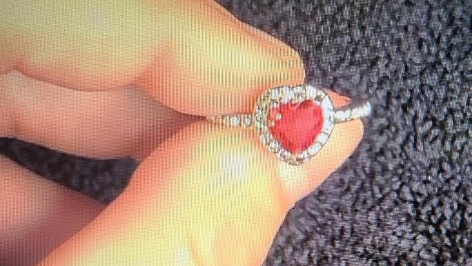 Amazon.com: FZO Fashion 925 Sterling Silver Womens heart Ruby Ring