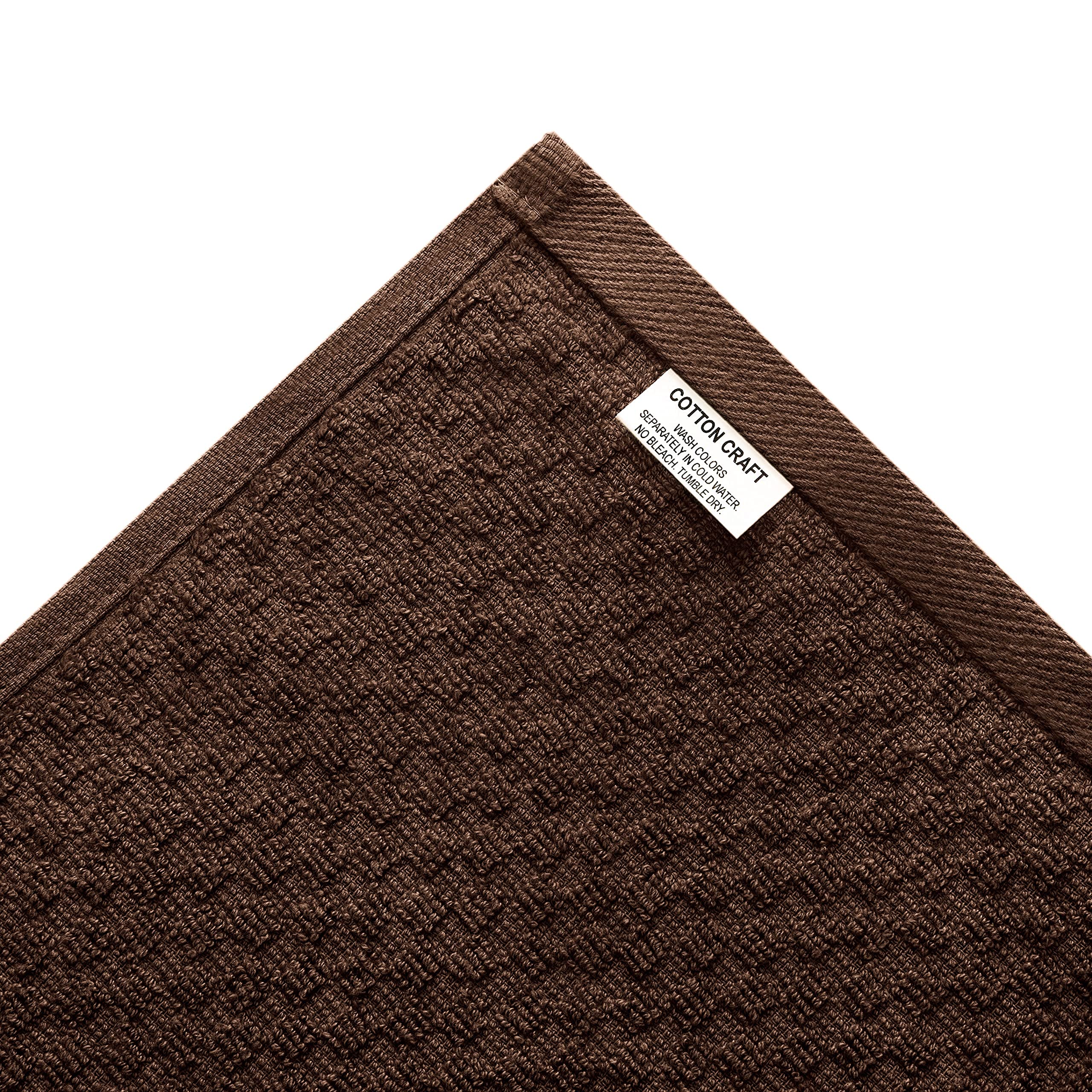 COTTON CRAFT Asciugamani da cucina, 100% cotone, tessuto a nido d'ape, morbidi, assorbenti, ad asciugatura rapida, antipelucchi, riutilizzabili, per dispensa, bar, panno per la pulizia, 40,6 x 71,1 cm