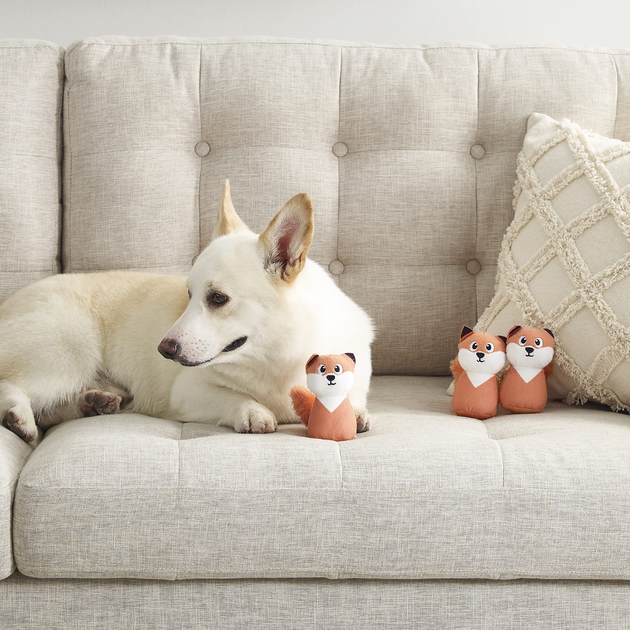 Outward Hound Squeakin' Fox Hide A Puzzle Plush Replacement Dog Toys - 3 Pack - image 6