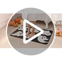 Halloween Bath Mat, Thin Halloween Bathroom Rug Non-Slip Quick Dry Pumpkin Bath Mat Fits Under Door Thin Floor Mat Halloween Decor, 17’’x30‘’, Pumpkins Black