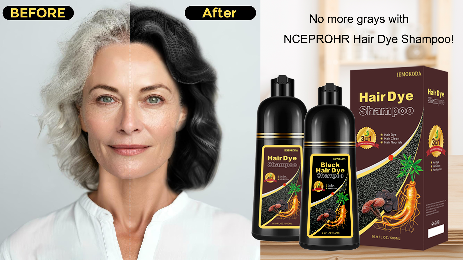 Amazon.com : NCEPROHR Chestnut Brown Hair Color Shampoo, Instant