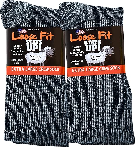 Marled - Calcetines de lana merino para hombre y mujer, paquete de 2