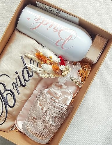 Miniatura 6 de xin's convey Mini Dried Flowert Set (Pack of 6), Orange Small Bouquet, Pampas Small Bouquet, Party Plate Decoration, Bridesmaid Flower Girl Proposal