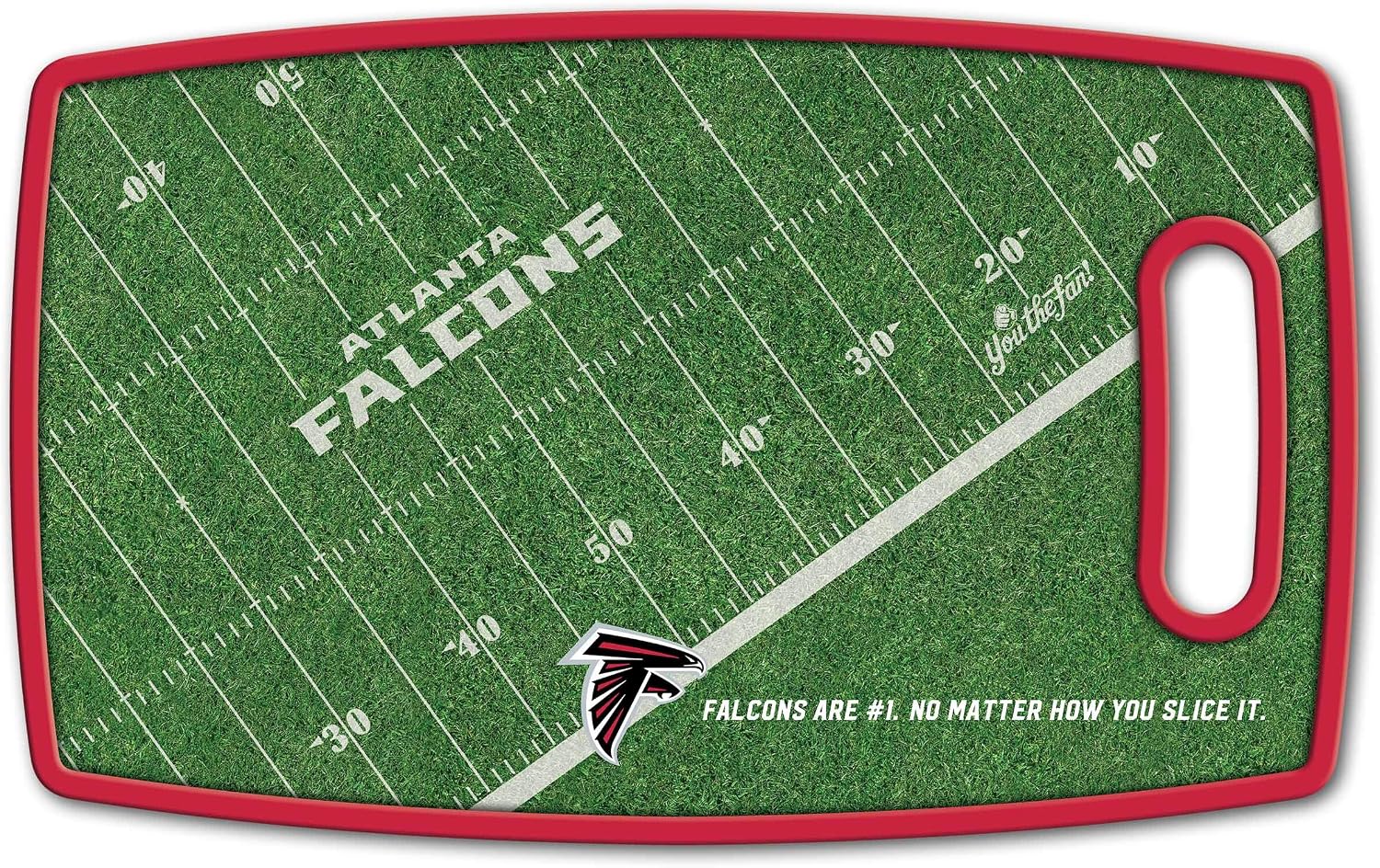 YouTheFan NFL Officially-licensed Retro Series Cutting Board - reversible design for double the cutting surface - gentle on knives, team message on both front and back