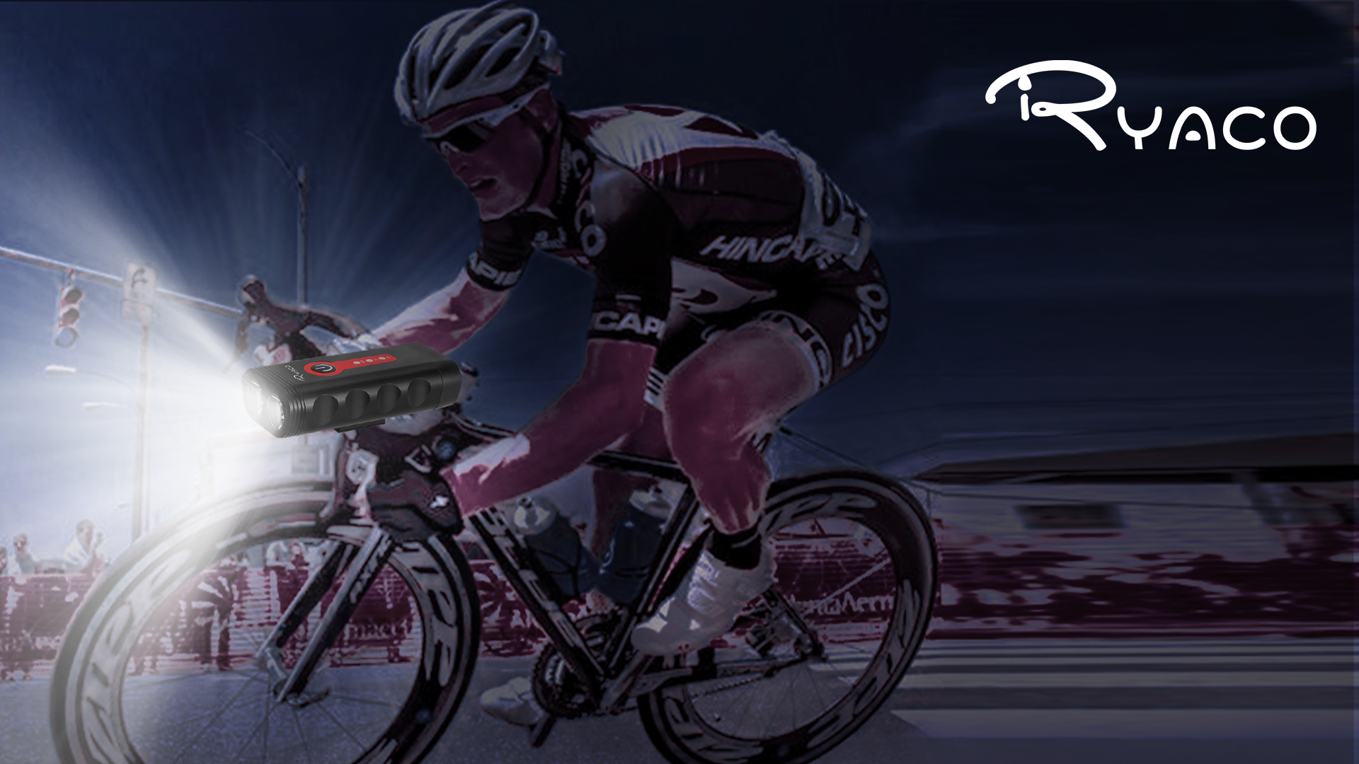 RYACO Fietsverlichting, 2400 Lumen USB Oplaadbare Fiets Koplamp Fietsverlichting voor Mountainbike Licht LED Zaklamp met 4 standen, IPX4 Waterdicht Fietslicht (FIETS LICHT