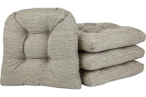 Klear Vu Gripper Overstuffed Universal Non-Slip Dining Chair Cushions for Kitchen Decor...