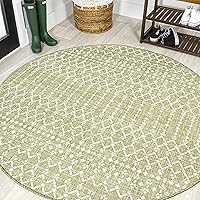 Vista 78 de JONATHAN Y Alfombra de área geométrica marroquí para interiores y exteriores 3X5 natural/negro, Ourika tejido texturizado para patio trasero, patio